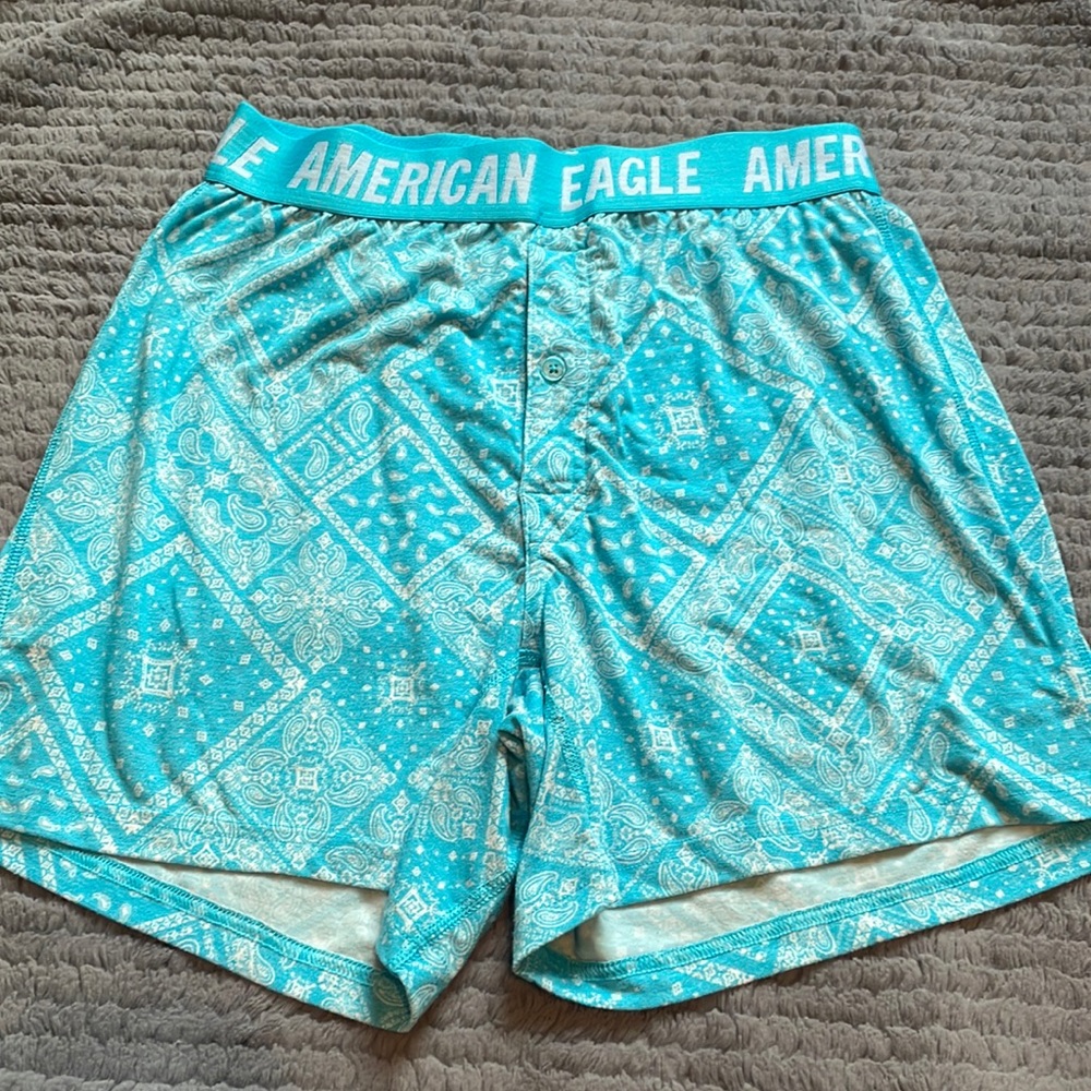 Small American Eagle blue boxers